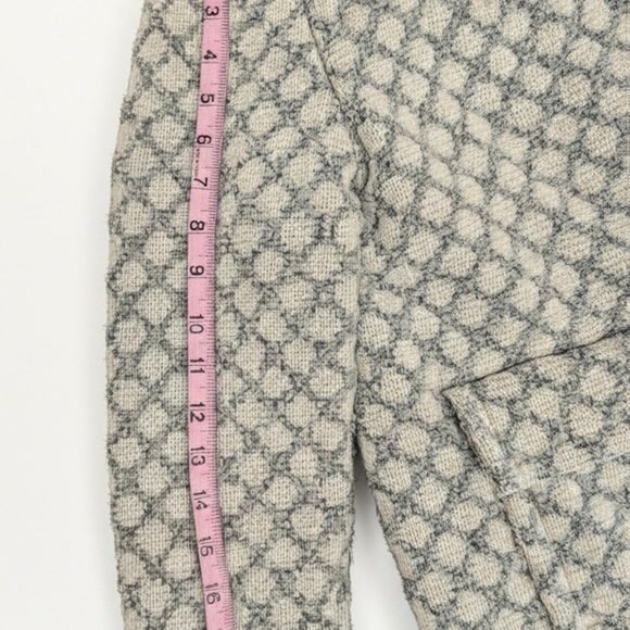 Elegant, Vintage Wool, Light Gray And Beige Patterned Women's Coat and Dress Set - Picture 9 of 16